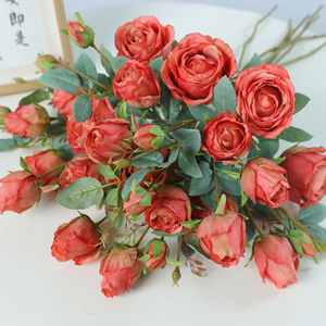 Roses artificielles Ruilisi, roses en soie rose, décoration de mariage, arrangement pour la maison - Product Image 1