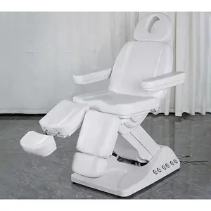 Modern beleza salão mobiliário tatuagem loja tatuagem cadeira cama luxo branco massagem elétrica cama com 3 ce motores