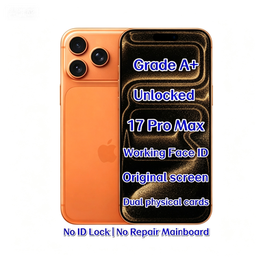 Wholesale Used Unlocked for 17 Pro Max 256GB Orange 12GB RAM 5G Face ID High Demand Factory Price Bulk Supply
