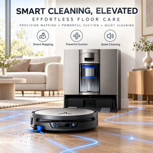 Aspirateur robot ECOVACS X12S OmniCyclone avec vidage automatique des débris, navigation LDS SLAM et filtre HEPA pour la maison - Product Image 1