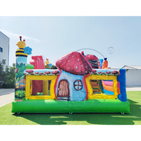 Château gonflable commercial pour parc d'attractions, combo château de saut et structure gonflable pour enfants, idéal pour le jardin