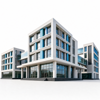 Structure en acier pour bâtiment scolaire, éléments ignifugés, options galvanisées, enveloppe isolée, couloir couvert, auvent