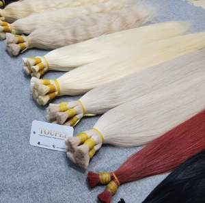 Venta al por mayor a todo color extensiones de cabello humano a granel 100% sedoso recto sin procesar cabello virgen estilo natural - Product Image 1