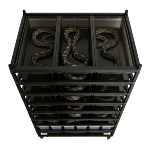 Système de rack d'élevage modulaire professionnel pour reptiles avec enclos chauffés pour serpents et geckos - Product Image 2