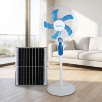 Ventilateur de table portable solaire rechargeable pour camping extérieur, en plastique durable, design sur pied, grand vent, tête oscillante, pour usage domestique