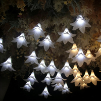 Luces Decorativas para Techo de Boda, Flores de Lirio, 10 Cabezas de Convolia, Guirnaldas de Luces LED Colgantes para Decoración de Bodas