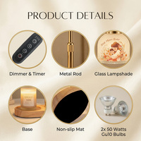 Lampe chauffe-bougie personnalisable à intensité variable et hauteur réglable, cadeau de fête des Mères pour maman, décoration intérieure