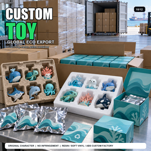 Figuras de Animales Marinos de Vinilo Suave Personalizadas, Ballena, Tortuga, Pulpo, Juguetes de Diseño, Caja Sorpresa Coleccionable, Fabricante OEM - Product Image 6