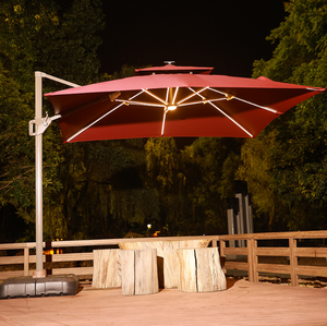 Marco de aluminio de alta resistencia, paraguas impermeable plegable para Patio, Playa Grande en voladizo, comedor al aire libre, patio, <span class=keywords><strong>Hotel</strong></span>, Parque - Product Image 3