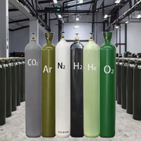 Оптовая продажа 2L 3L 4L 5L 8L 10L 15L 18L ISO9809 150 бар пустой кислород/азот/диоксид углерода/азот/аргон/баллон с клапаном
