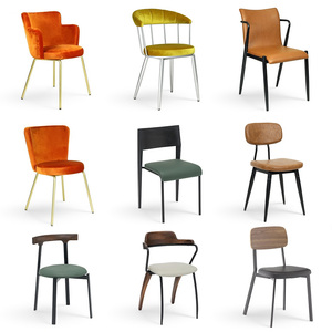 Chất lượng cao sắt kim loại ghế với đệm ghế gỗ tựa lưng Stackable & bền thiết kế hiện đại cho nhà hàng quán cà phê phòng khách - Product Image 1