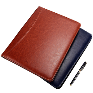 2025 biểu tượng tùy chỉnh PU da A4 kinh doanh danh mục đầu tư hộp thư mục tập tin với clipboard túi thiết kế thời trang - Product Image 1