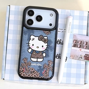 Ốp điện thoại chống vân tay bằng da nhân tạo âm thanh nổi hình ảnh hoạt hình Hellokitty Stitch 11/12/13/14/15/16/17 Pro Max dây đeo điện thoại - Product Image 3