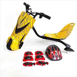 Vente en gros de trottinettes électriques à 3 roues personnalisées de 8 pouces en PU avec casque et genouillères, trike à dérive à 360 degrés - Product Image 5