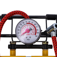 Vente directe d'usine cyclisme Double baril cylindre pompe à vélo Portable haute pression pédale pied pompe à air avec jauge