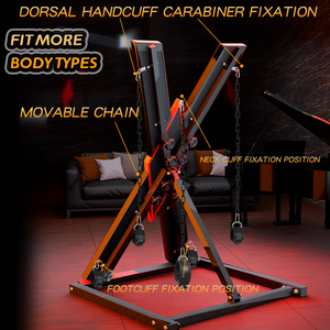Grande obbligo in piedi St. andrew's Cross Fetish speciale mobili BDSM X rack di punizione giocattoli sessuali per donna mobili sessuali - Product Image 5