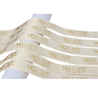 Timbre chaud feuille d'or métallique Riased ruban gros-grain imprimé en relief pour boîte Rose emballage cadeau