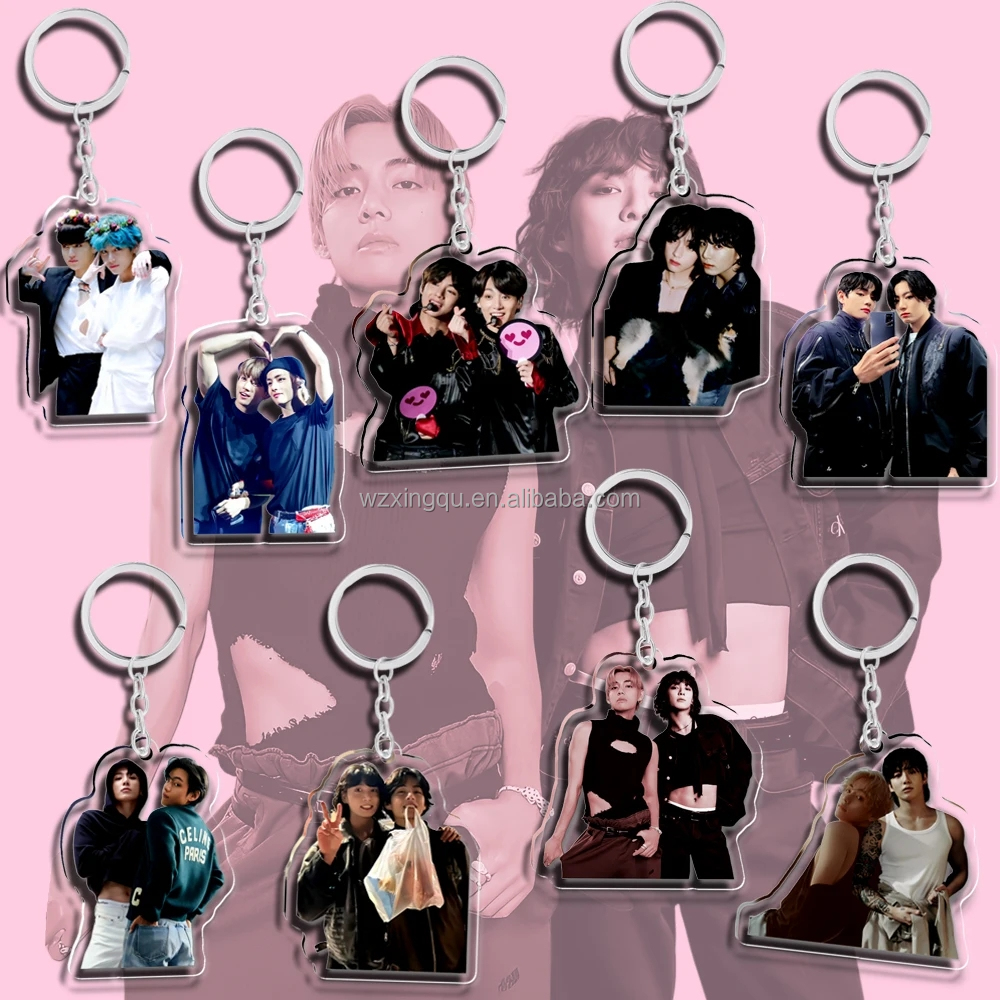 KPOP Idol Bangtan Boys JK V Jungkook Taekook Keyring