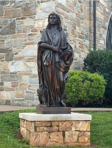 Jardín al aire libre Regalo religioso Iglesia Católica Latón San Juan <span class=keywords><strong>Evangelista</strong></span> Estatua Tamaño real Escultura de bronce personalizada - Product Image 4