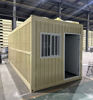 Maison de bureau préfabriquée en acier portable de 20 et 40 pieds, conteneur plat, assemblage rapide, maison modulaire en acier