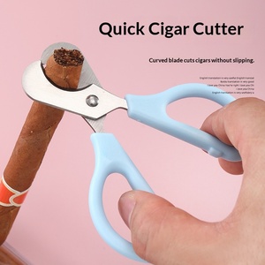 Ciseaux à cigares en gros, tête de coupe portable en acier inoxydable, perforateur, outil pour fumeurs - Product Image 3