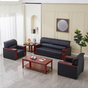 Luxury Modern Leather Office <b>Sofa</b> Round Desktop Power Grommet Smart Office Desk <b>Sofa</b> Office Boss Stainless Steel <b>Sofa</b> <b>Set</b> - Product Image 6
