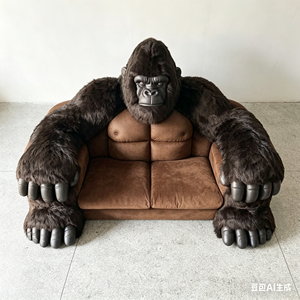 Art Gorilla Armchair Creative Gorilla Couch Living Room Furniture Lounge Novelty Design Public Waiting Seating - Product Image 2