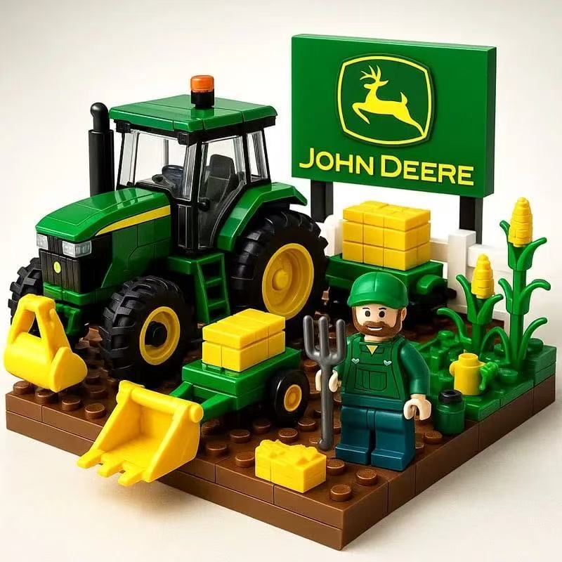 John deere-farm life display building set