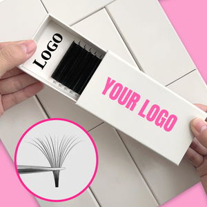 LB LJ LC LD <span class=keywords><strong>M</strong></span>卷曲高级睫毛延伸丝睫毛托盘批发羊绒哑光黑色睫毛延伸 - Product Image 1