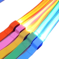 Kalung Leher LED Isi Ulang USB untuk Anjing Kecil, Tali Traksi Bercahaya, Bahan Nilon Tebal Berlapis Pita