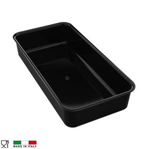 Vassoio Rettangolare per Banco da Macellaio 44x22 Cm Nero Formato A3 con Bordo Arrotondato Altezza 8,5 Cm Vassoio Portaoggetti - Product Image 5