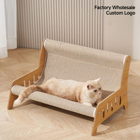 Lit grattoir pour chat en sisal 2-en-1, chaise longue pour chat, canapé-lit résistant à l'usure, mobilier de repos pour animaux de compagnie toutes saisons