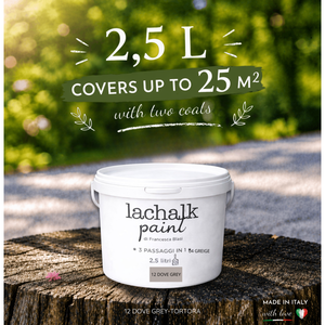 12 DOVE GREY 25 lt LaChalk the evolution of <b>chalk</b> paint Where <b>chalk</b> meets resin: Hybrid <b>Chalk</b> Resin Paint made in Italy - Product Image 2