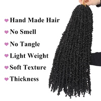 Extensions de cheveux tressées au crochet pour femmes, fausses locks afro pré-bouclées, douces et vieillies, style papillon, 22-24 mèches, vente en gros