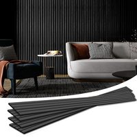Décoration murale intérieure moderne Akupanel Planches en bois massif Panneaux acoustiques Conception de plafond Panneau mural à lattes en bois pour chambre à coucher