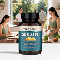 Capsules de Shilajit Pur en Gros, Haute Puissance, Complexe d'Acide Fulvique, Complément Quotidien pour l'Énergie et la Vitalité, Capsules de Shilajit