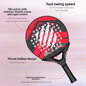 Raqueta de Tenis de Fibra de Carbono de Tipo Balanceado, <span class=keywords><strong>Zona</strong></span> Dulce Expandida en un 15%, Ligera y de Alta Elasticidad para Ataque y Defensa - Product Image 5