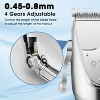 Kit de toilettage professionnel pour hommes Lanumi 978 - Tondeuse à cheveux électrique, ensemble de tondeuses, boîte noire, utilisation en hôtel, écran LCD, acier inoxydable