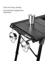 Système IGT pliable, table de camping portable moderne en aluminium léger, réglable en hauteur, robuste, base carrée