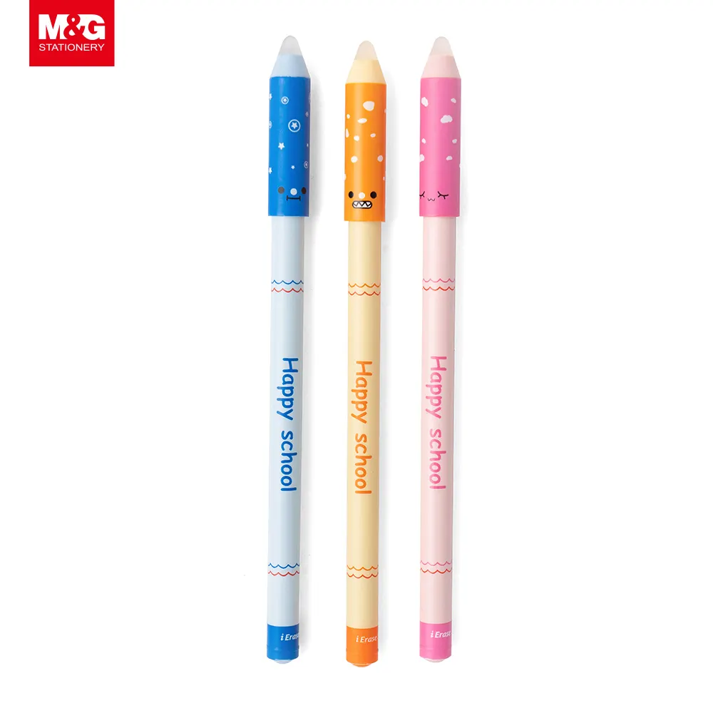 M & G penna Gel cancellabile Crystal Blue 0.5mm punta dell'ago Kawaii penna cancellabile vive a matita cartoleria carina per bambini