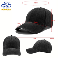 Gorra de Béisbol de Algodón Lavado Ajustable con Logotipo Personalizado, Estilo Vintage, 6 Paneles, Retro, para Hombre y Mujer, Ropa Urbana