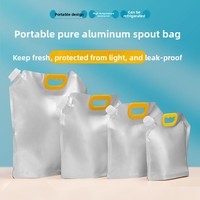 Pochette Doypack en aluminium à bec verseur pour portionnement de liquides, emballage à emporter pour soupes, lait de soja, boissons, sauces, avec poignée