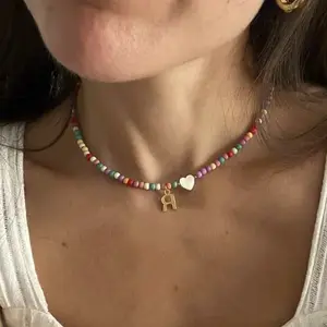 Bohemia xu hướng thép không gỉ ban đầu đầy màu sắc đính cườm Handmade 26 thư Choker trang sức vòng cổ cho phụ nữ