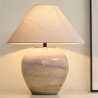 Lampe de bureau en céramique simple à prix de gros, décoration d'intérieur, éclairage de chevet pour salon, chambre à coucher, hôtel, lampe de table