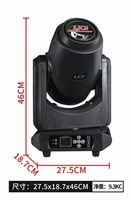 Projecteur LED Zoom Beam à tête mobile, contrôle DMX512, IP20, 16 canaux, effet arc-en-ciel, éclairage de scène professionnel pour discothèque, club, concert