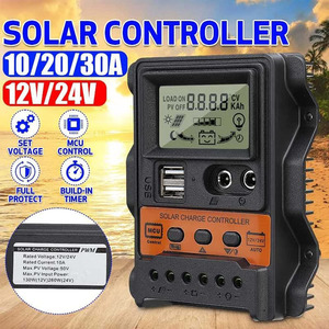 <b>Solar</b> <b>Charge</b> <b>Controller</b> 12V 24V PWM Automatic Voltage Regulation For <b>Solar</b> System - Product Image 4