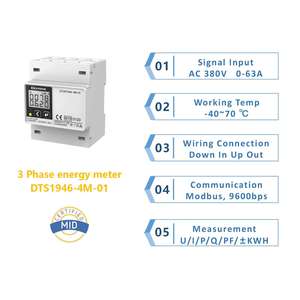 <span class=keywords><strong>Precio</strong></span> barato de fábrica, medidor de cargador EV, medidor <span class=keywords><strong>kwh</strong></span> digital trifásico con RS485, medidor de energía inteligente trifásico - Product Image 2