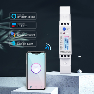 Compteur d'énergie intelligent WIFI 100A sur rail DIN 18mm, 2 phases, 3 fils, Tuya, moniteur de consommation d'énergie, compteur kWh, wattmètre 110V+110V - Product Image 4