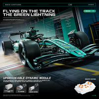 Modèle de voiture de course de Formule 1 Yiqi Y18011, blocs de construction, plus de 800 pièces, plastique, jouet d'assemblage DIY à piles, adolescents