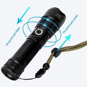 Emergency Al Led Rechargeable Flashlight Super Bright Zoomable Led Torches